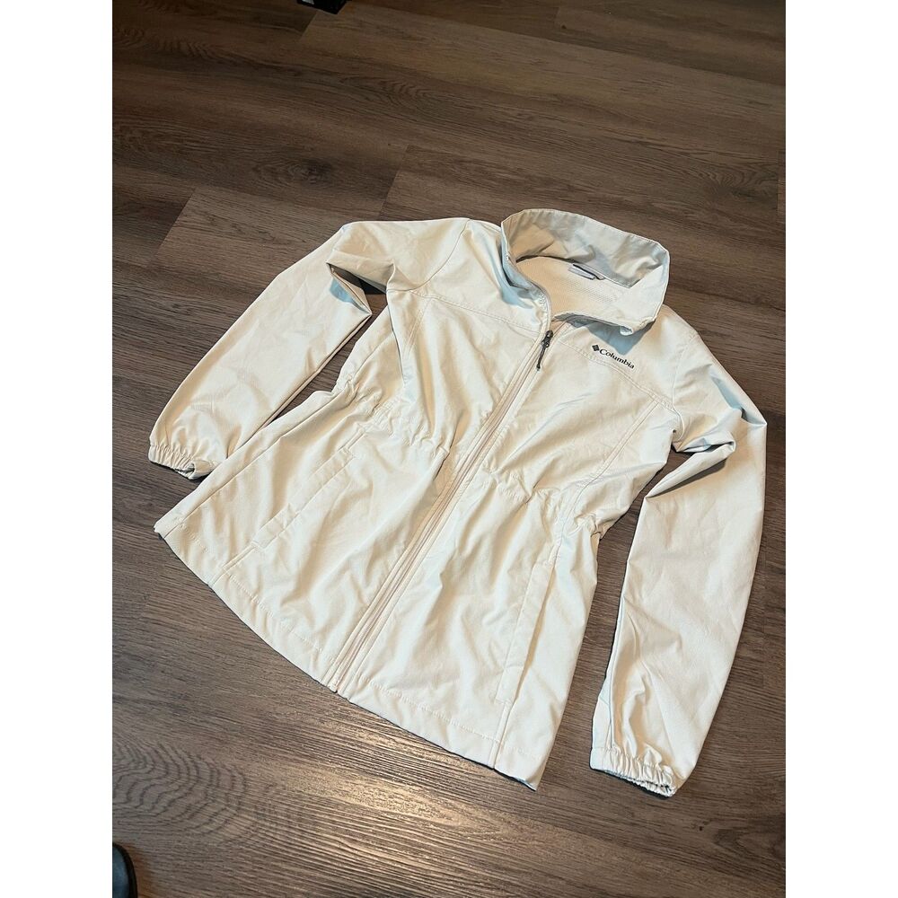 Columbia Women Beige Lightweight Jacket Outdoor Hiking Windbreaker